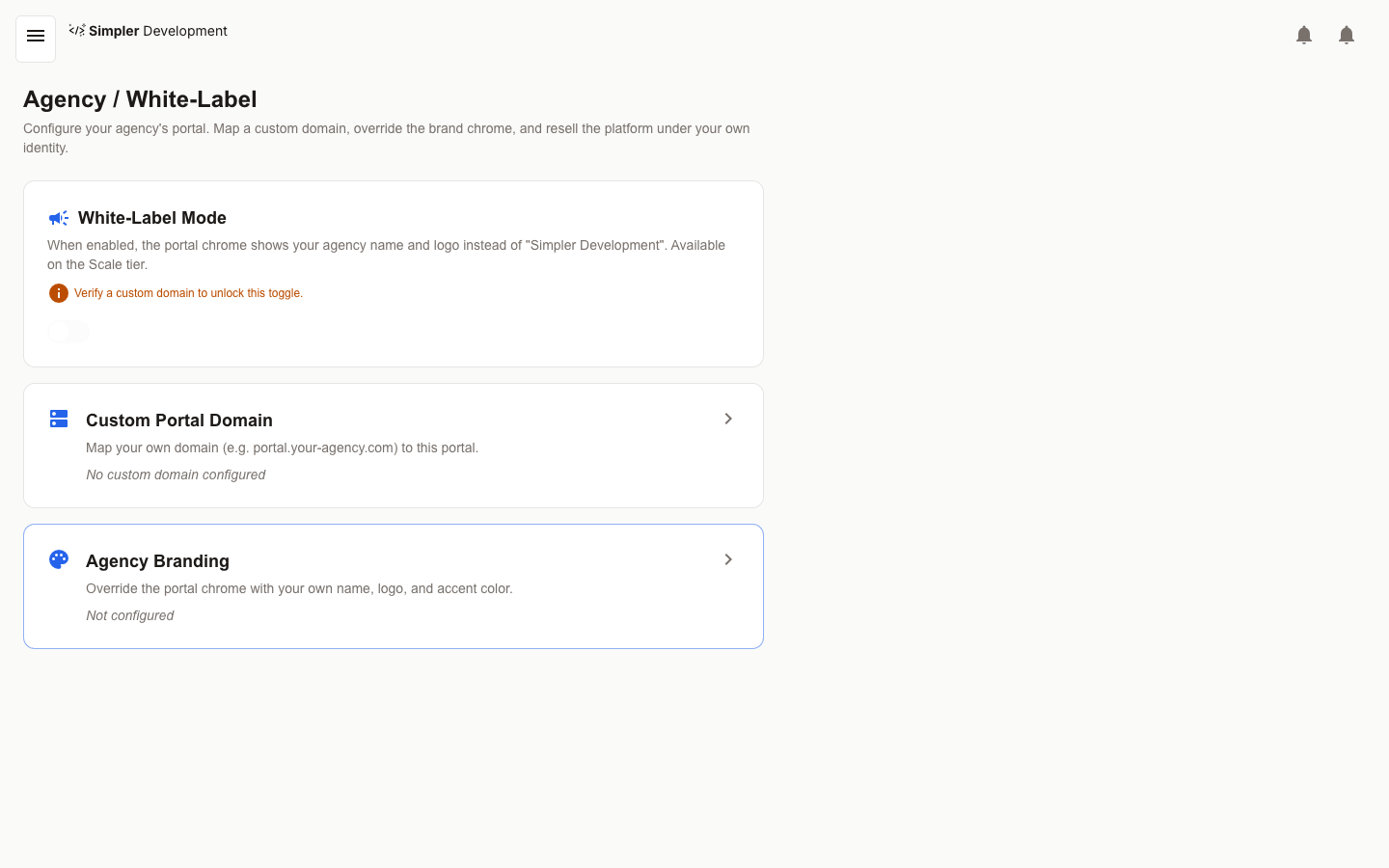 Agency & White-Label Platform — Agency