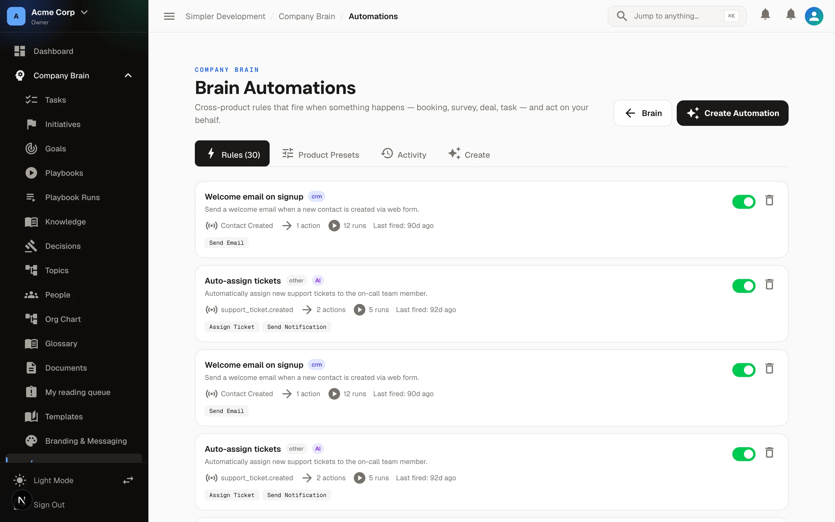 Automations & Workflows — Workflows
