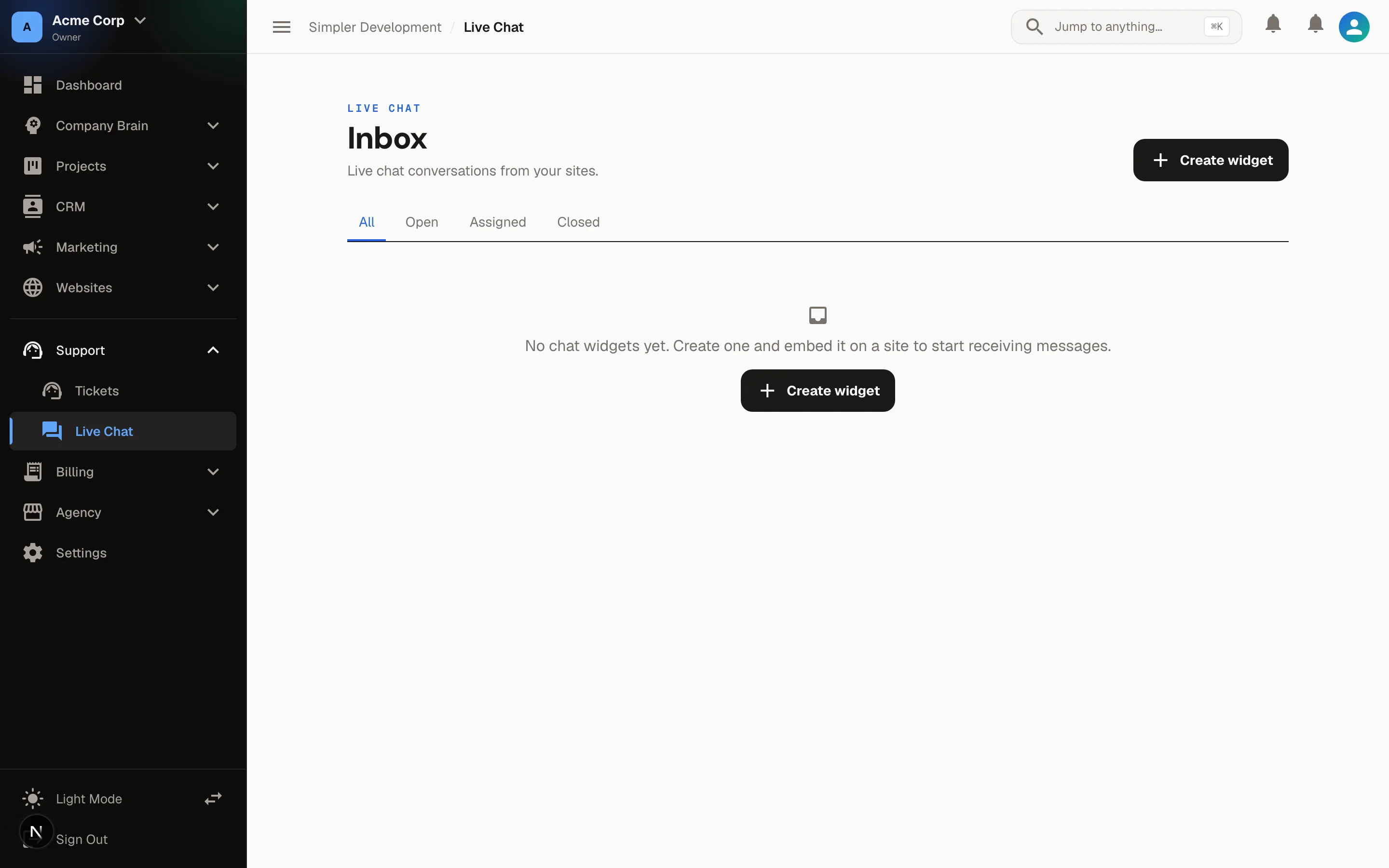 Shared Inbox & Support Tickets — Inbox