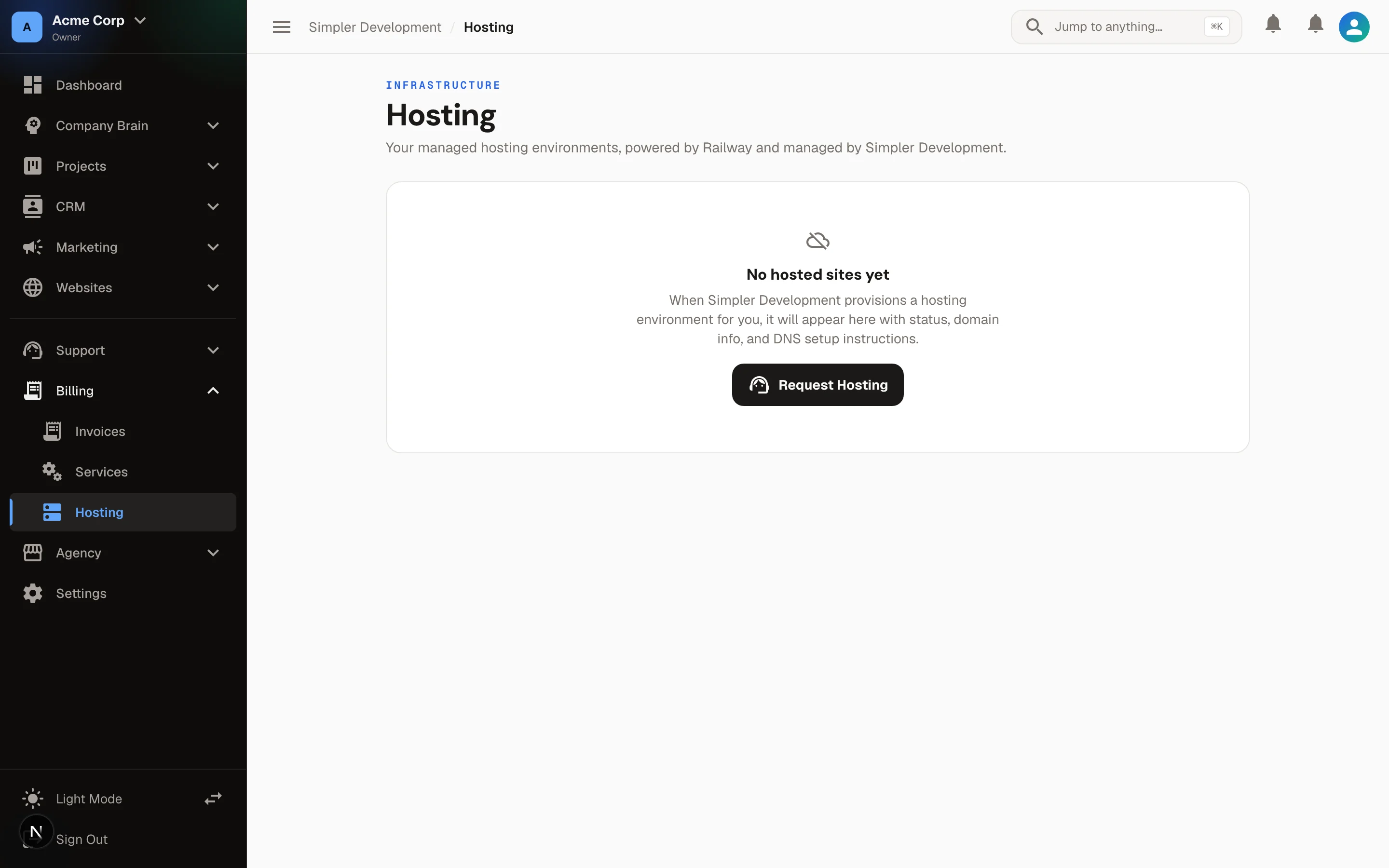 Managed Hosting & Infrastructure — Hosting
