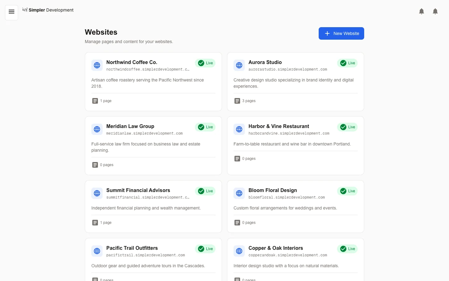 Drag-and-Drop Website Builder — Websites